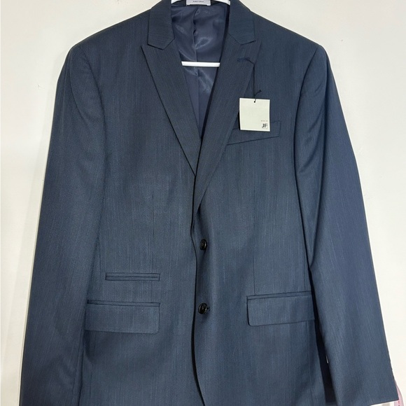 J Ferrar 42R 32X29 Pants Navy Blue Stripe Mens Sport Coat Jacket Pants Suit - Picture 1 of 6